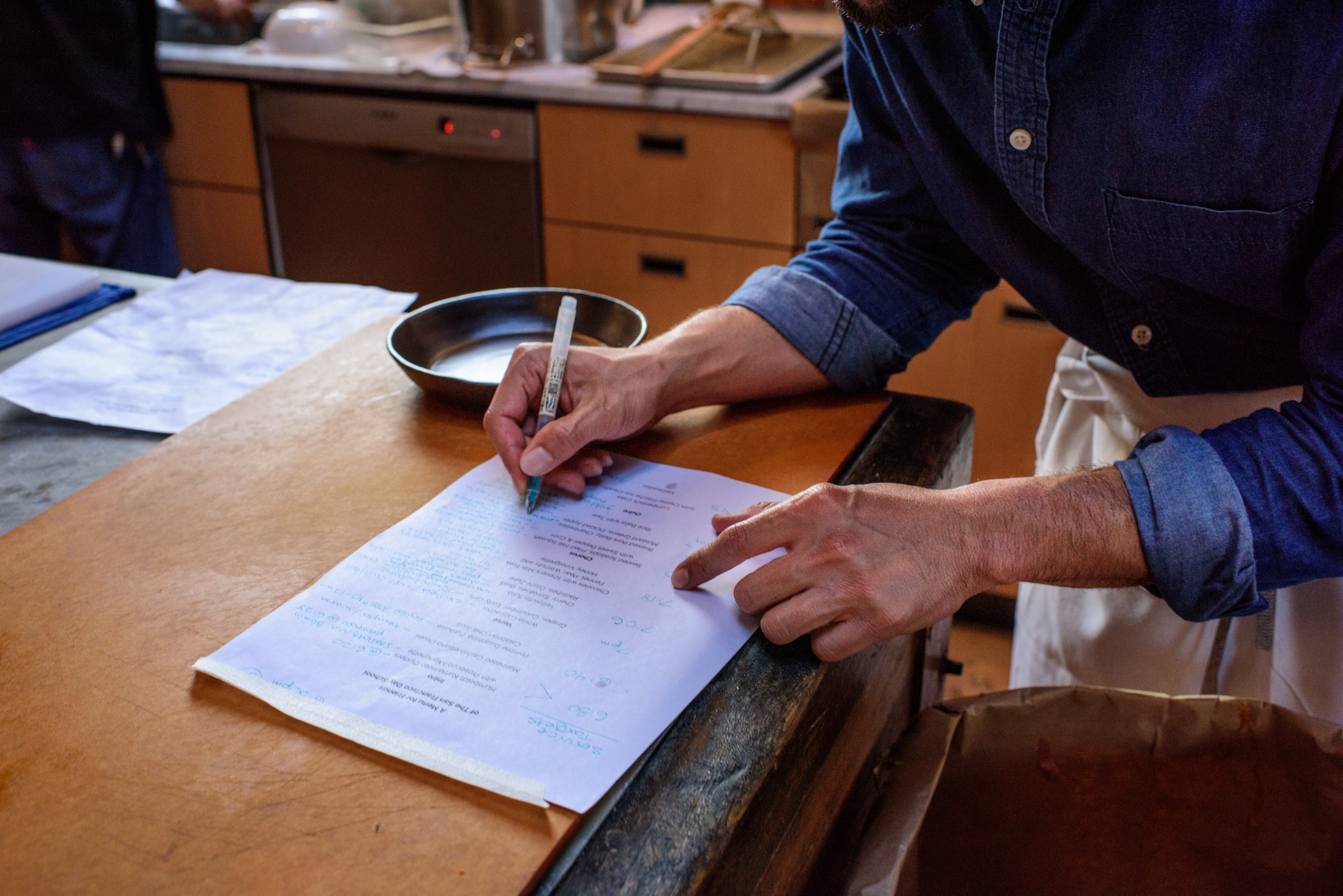 Menu planning in the kitchen