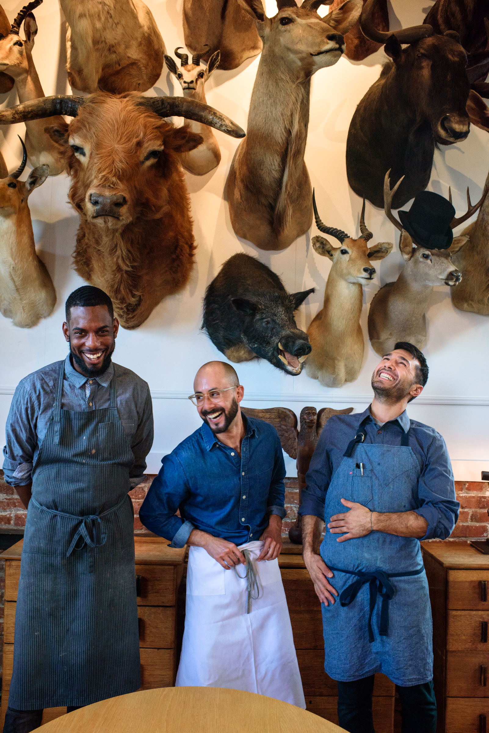 Kitchen team at Ken Fulk's studio, San Francisco